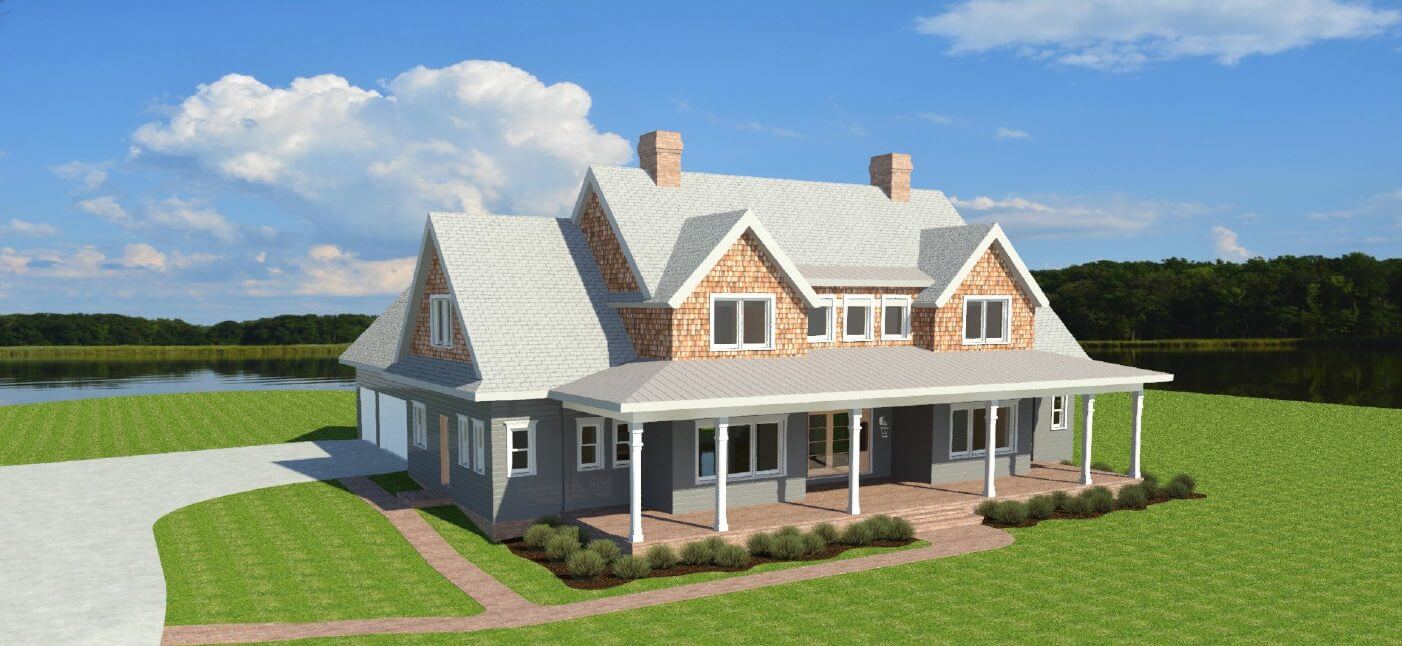 Custom home rendering
